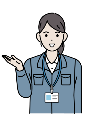 女性作業員のイラスト
